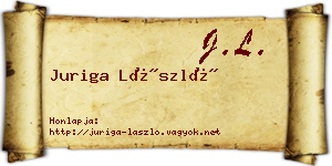 Juriga László névjegykártya